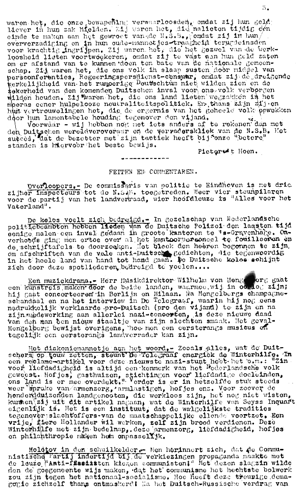 Nieuwsbrief van Pieter 't Hoen; 16 november 1940; blz. 3; 